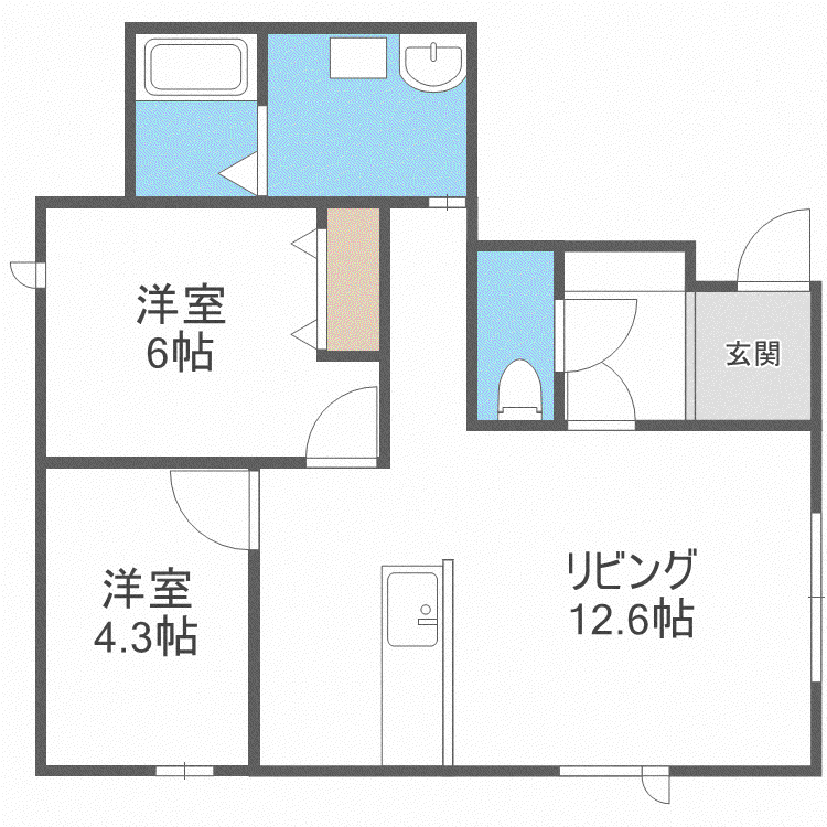 MARSH63(2LDK/3階)の間取り写真