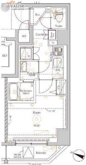 SHOKEN RESIDENCE横浜鶴見(1K/7階)の間取り写真