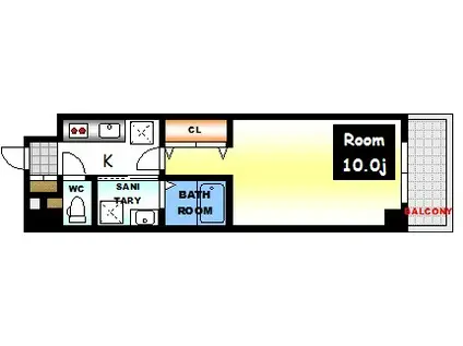 GRACE PARK CITY(1K/6階)の間取り写真
