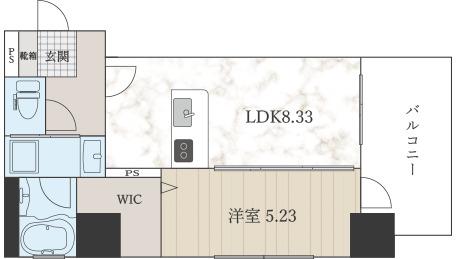 プレジデンスザ小倉(1LDK/10階)の間取り写真