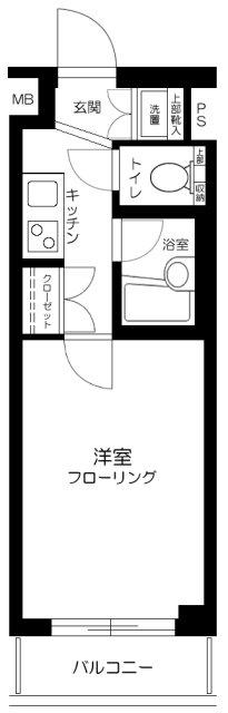 ルーブル西馬込壱番館(1K/3階)の間取り写真