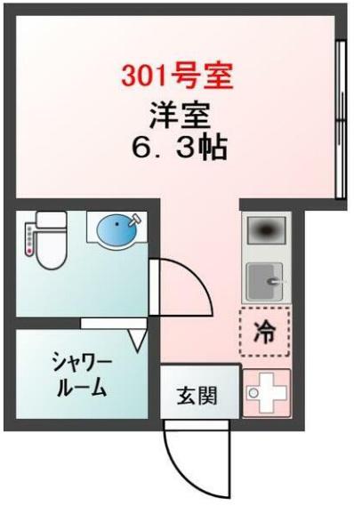 GLANZ南馬込(ワンルーム/3階)の間取り写真