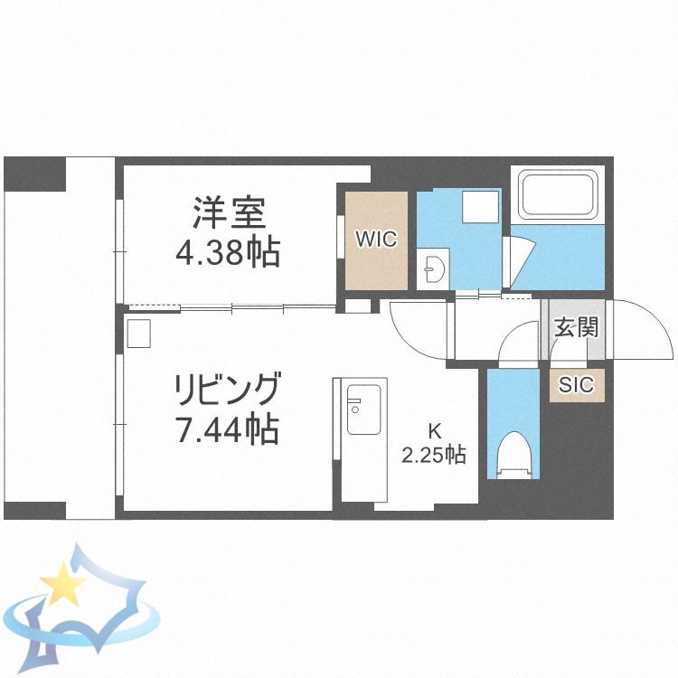 MODENA DIMORA(1LDK/9階)の間取り写真