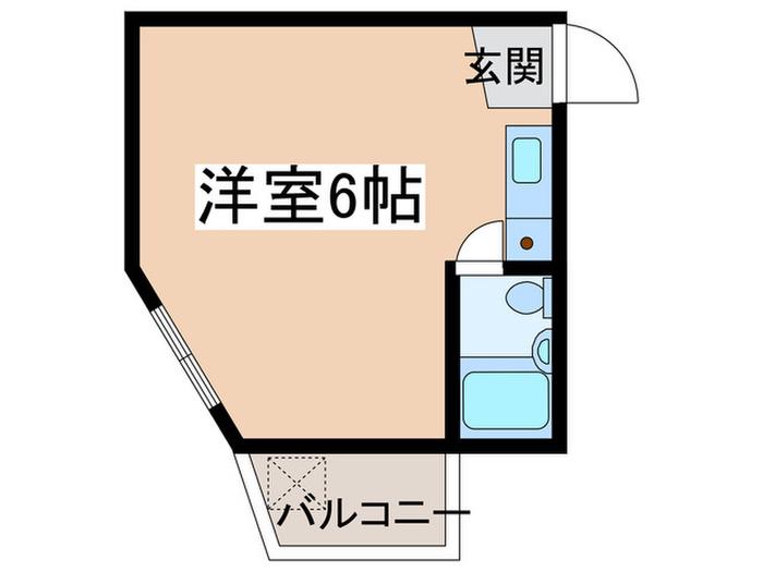 ヤングライフ霞ヶ関(ワンルーム/2階)の間取り写真