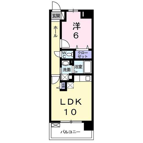 アルディエンテ Y&J II(1LDK/1階)の間取り写真