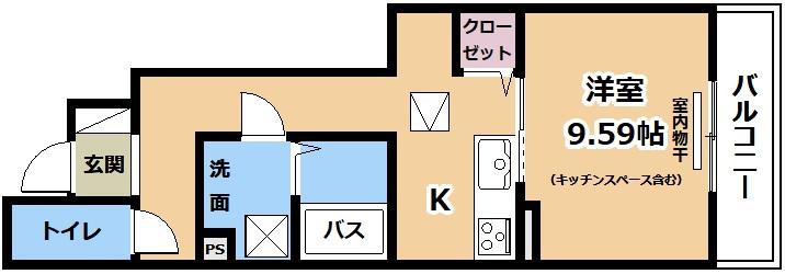 ANDANTE KOTOBUKI(1K/1階)の間取り写真