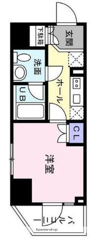 アウルイセザキ(1K/3階)の間取り写真