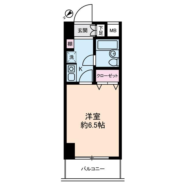 BELLE VUE新中野(1K/8階)の間取り写真