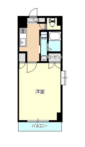 フォレストシティIII(1K/1階)の間取り写真