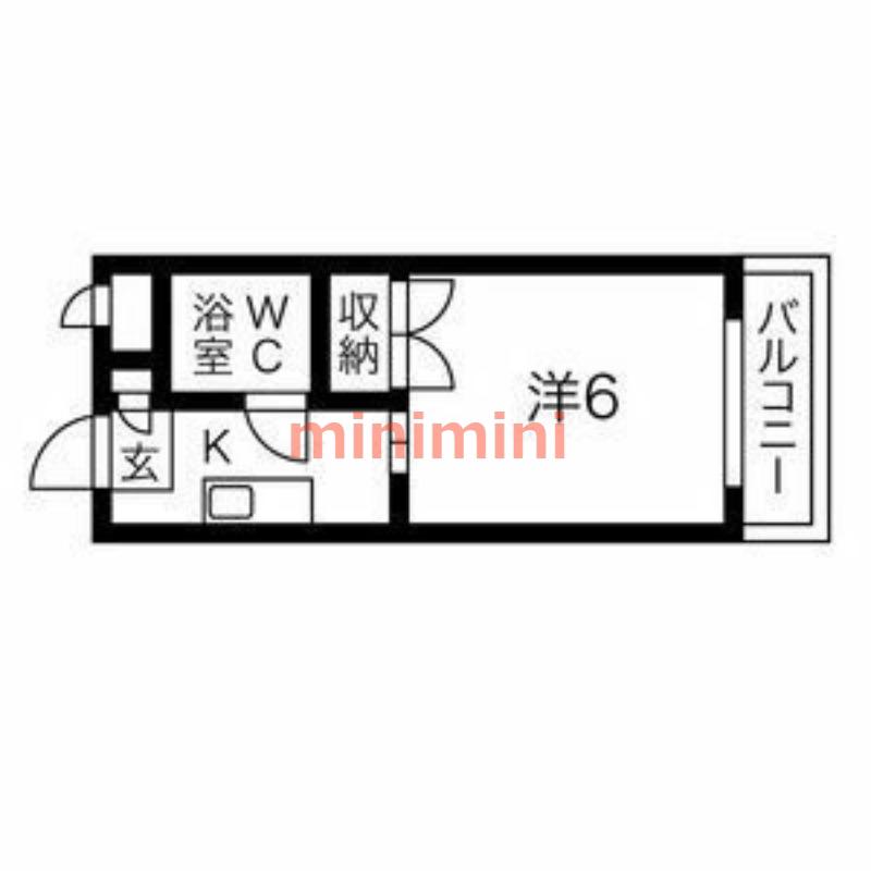 プレアール高槻緑町(1K/2階)の間取り写真