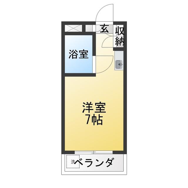 ユースフル八丁畷(ワンルーム/1階)の間取り写真