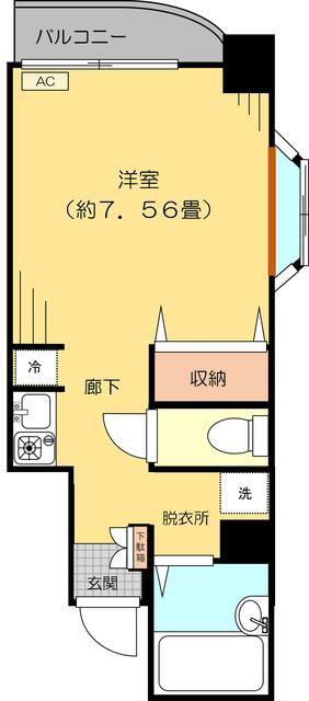 メゾン東尾久(ワンルーム/8階)の間取り写真