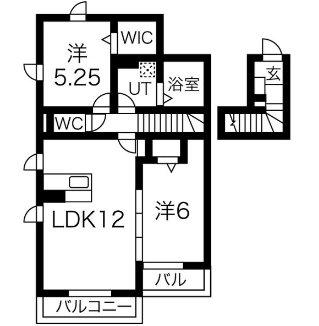 グレイス長岡京(2LDK/2階)の間取り写真