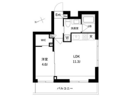 エスセナーリオ高輪(1LDK/2階)の間取り写真