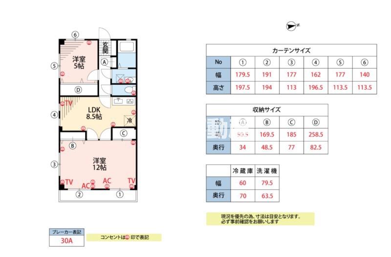 コーポアベニュー大城(2LDK/1階)の間取り写真