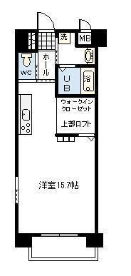 プログランツ(ワンルーム/3階)の間取り写真