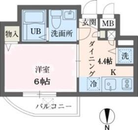 ウィンベルデュエット恵比寿2(1DK/4階)の間取り写真