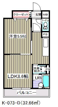 グランヴィラ(1LDK/4階)の間取り写真