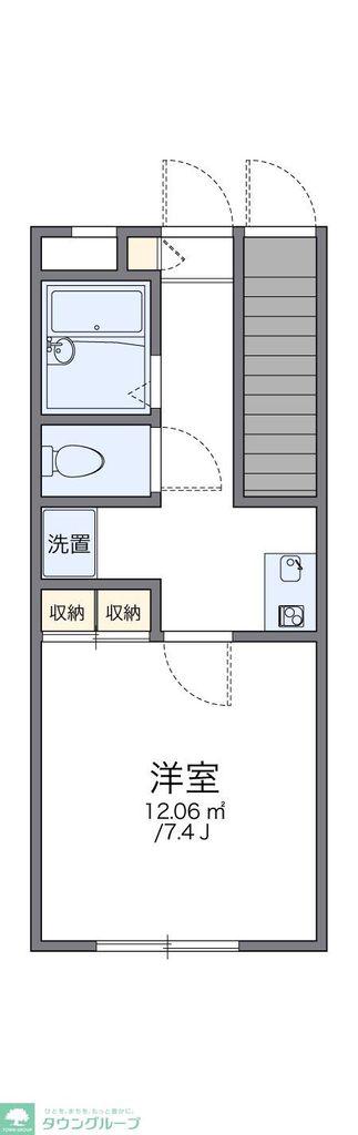 レオパレスパークサイドエイト(1K/1階)の間取り写真