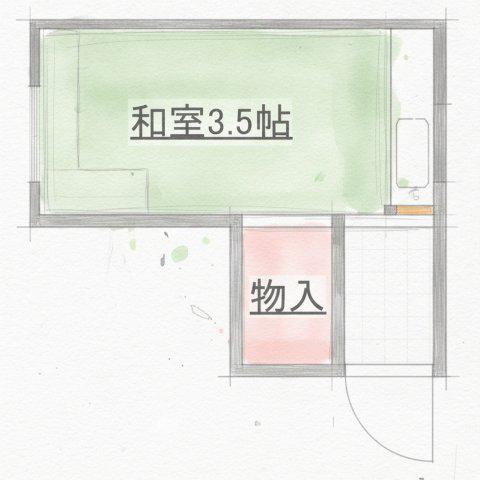 松月荘(1LDK/1階)の間取り写真