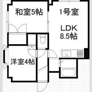 リベルティ22(2DK/3階)の間取り写真