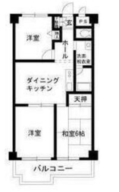 エステートピア山崎C(3DK/3階)の間取り写真