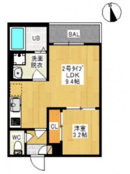 REGALEST OKAYAMA(1LDK/3階)の間取り写真