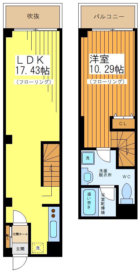 コリーヌ自由が丘(1LDK/1階)の間取り写真