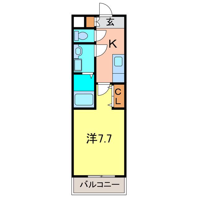 SKY COURT PREMIER(1K/1階)の間取り写真