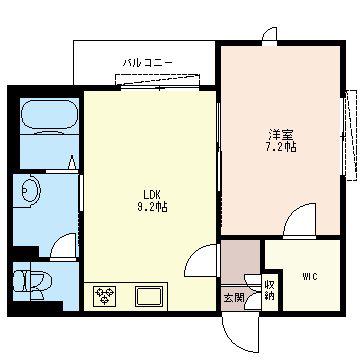 メゾンドプルミエ中野坂上(1LDK/2階)の間取り写真