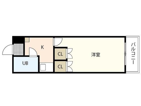ハイツたかす(1K/1階)の間取り写真