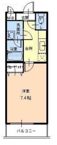 フジパレス愛泉(1K/3階)の間取り写真