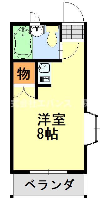 OCEANCOURT蘇我イースト(ワンルーム/1階)の間取り写真