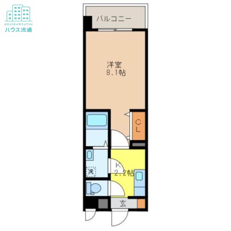 SKY時津(1K/4階)の間取り写真