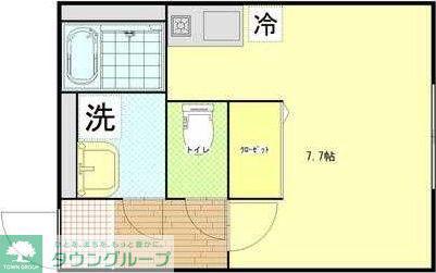 フェリチタ鶴見(ワンルーム/5階)の間取り写真