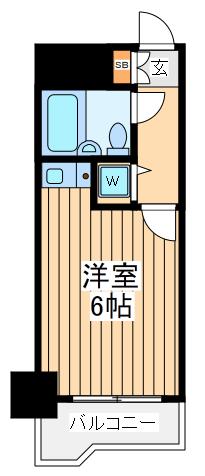 ライオンズプラザ海老名(ワンルーム/4階)の間取り写真