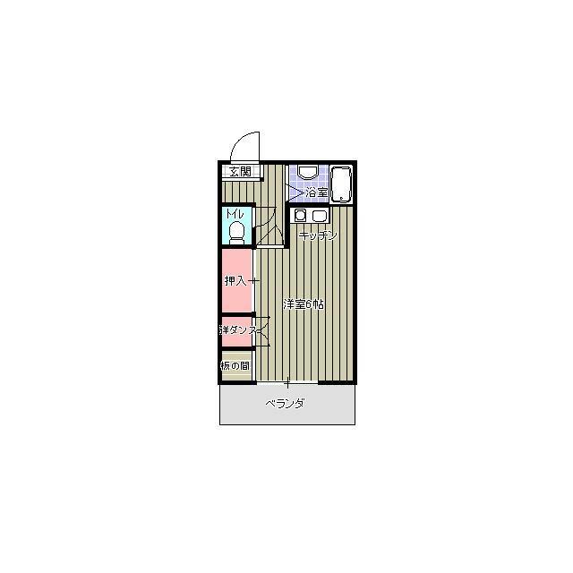 エトワール北新町(ワンルーム/2階)の間取り写真