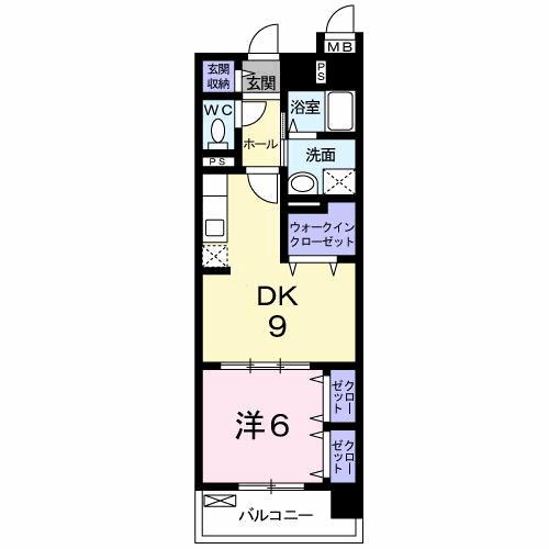 グラマシィー(1LDK/4階)の間取り写真