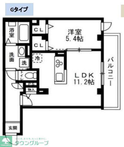 ディアコートあざみ野(1LDK/2階)の間取り写真