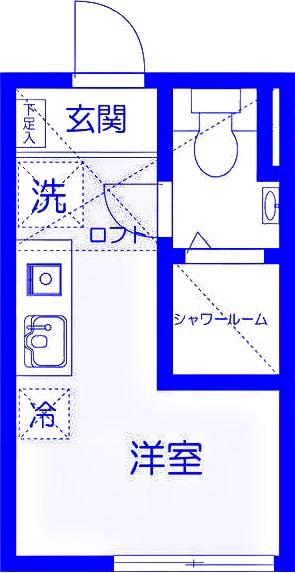 BELLE SCENE MOTOSUMIYOSHI(ワンルーム/1階)の間取り写真