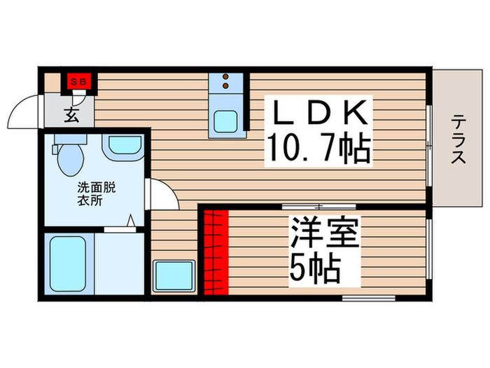 CONFORT CITY MASUO(1LDK/1階)の間取り写真