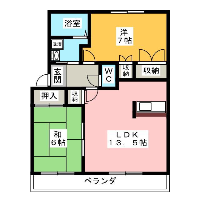 ルーラルスクエアー(2LDK/2階)の間取り写真