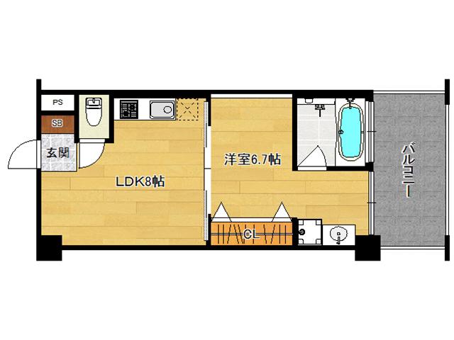 MAISON DE NOHANT(1LDK/2階)の間取り写真
