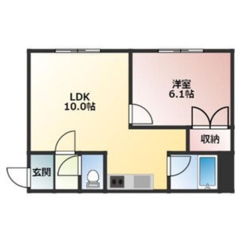 フォーマルハウト(1LDK/4階)の間取り写真