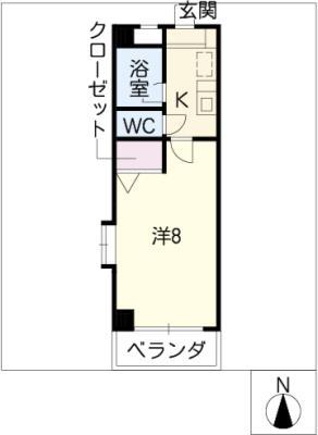 G&P OWAKI(1K/1階)の間取り写真