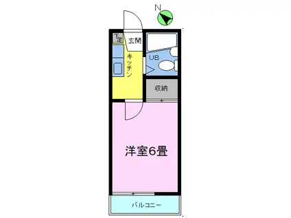 エンジェル41(1K/2階)の間取り写真