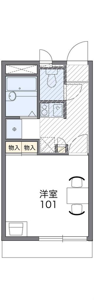レオパレス銀河(1K/3階)の間取り写真