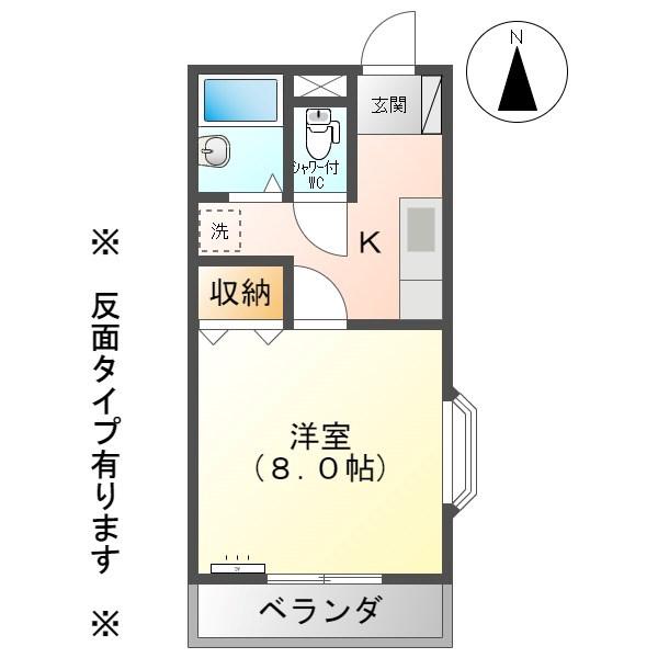 ハイツなかざわA棟(1K/1階)の間取り写真