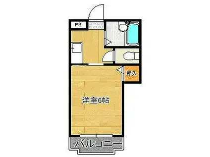 プレアール幸神東A棟(1K/3階)の間取り写真