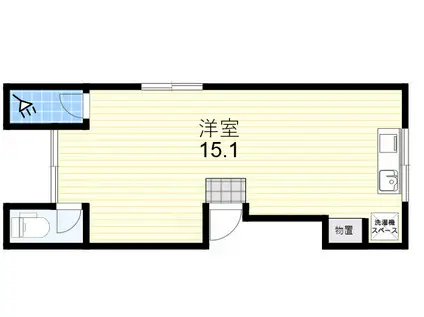 NAGAYART(ワンルーム/2階)の間取り写真